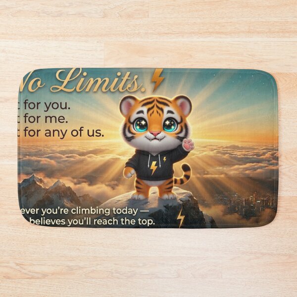 Item preview, Funny Tiger Motivation Poster No Limits Inspirational Gift Cute Animal Art NeoTigLuna designed and sold by NeoTigLuna.