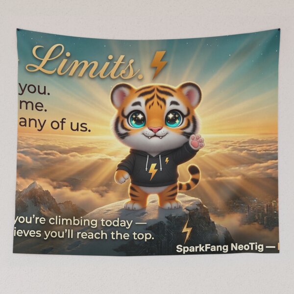 Item preview, Funny Tiger Motivation Poster No Limits Inspirational Gift Cute Animal Art NeoTigLuna designed and sold by NeoTigLuna.