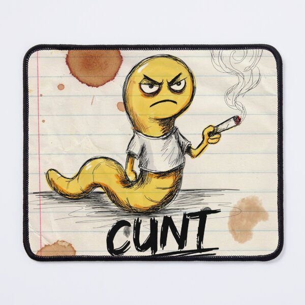 Item preview, Cunt Worm Sticker — Ugly Cute Dark Humor, Funny Smoking Worm, Sarcastic Adult Sticker, Weird Gift, Unhinged Sticker designed and sold by kenadams403.