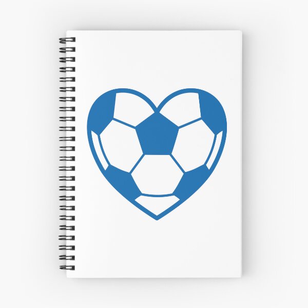 Item preview, Heart Shaped Soccer Ball Silhouette Blue designed and sold by Anne97s.