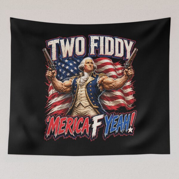 Item preview, Two Fiddy Merica Patriotic George Washington Rebel Humor designed and sold by Victor Shadehorn.