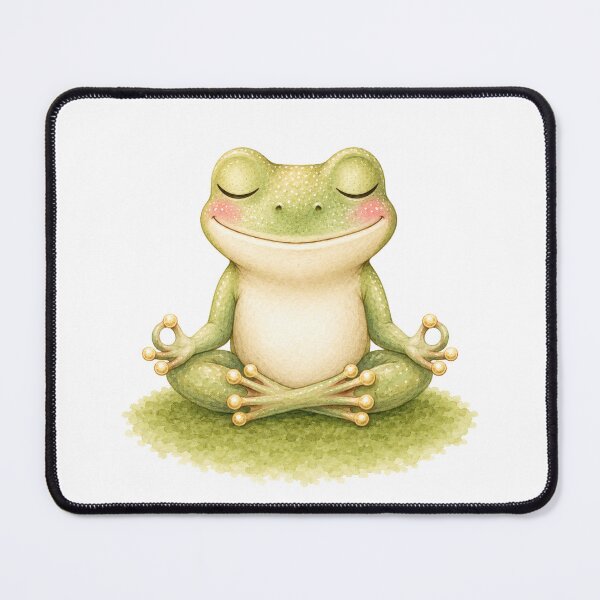 Item preview, Lotus Tree Frog Yoga Watercolor Print designed and sold by YogiAnimalArt.