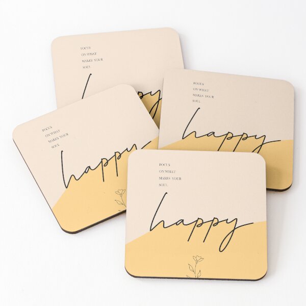 Item preview, Happy Quote Print, Minimalist Inspirational Art, Positive Mindset Poster, Self Love Decor, Neutral Typography Print designed and sold by Studio pod Burom.