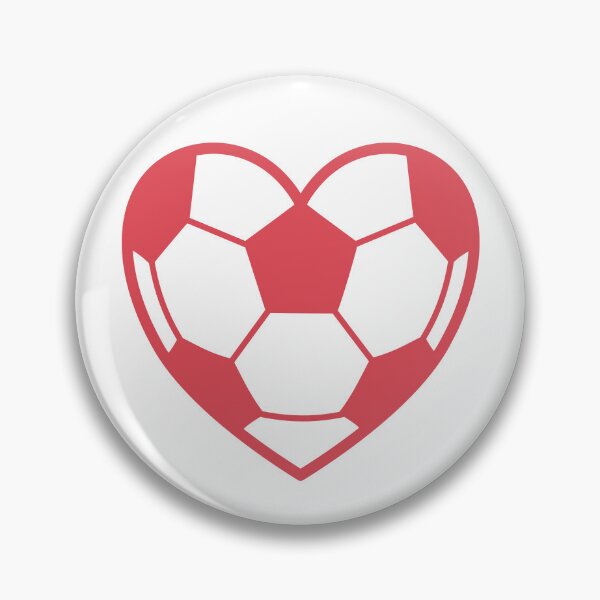 Item preview, Heart Shaped Soccer Ball Silhouette Red designed and sold by Anne97s.