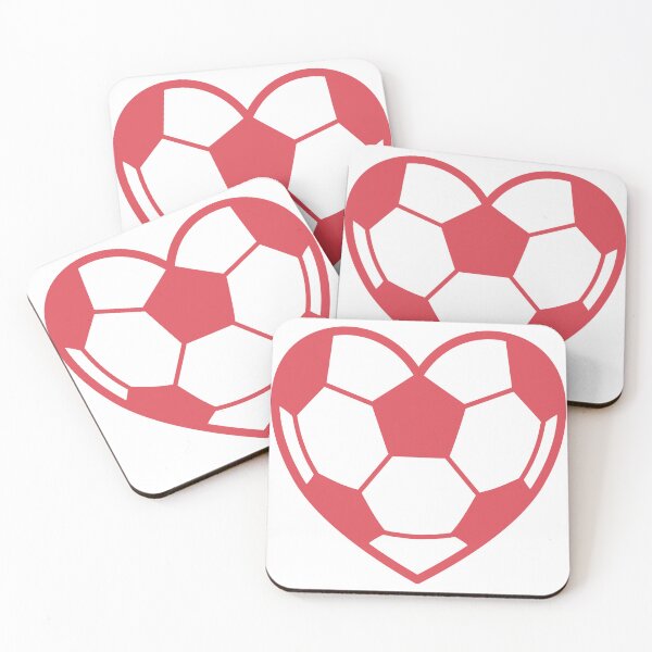 Item preview, Heart Shaped Soccer Ball Silhouette Red designed and sold by Anne97s.