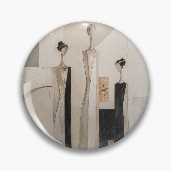 Item preview, Geometric Muses – Abstract Palette Knife Cubist Art designed and sold by marianka91.