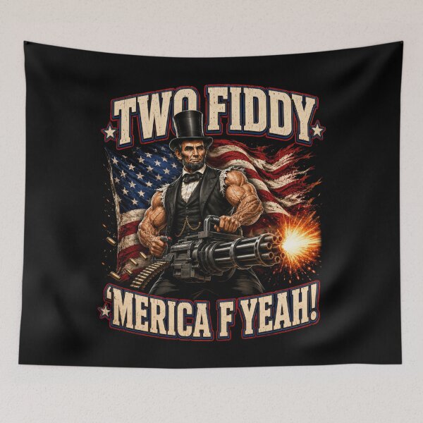 Item preview, Two Fiddy Merica Yeah Patriot Action Abe Lincoln Humor designed and sold by Victor Shadehorn.