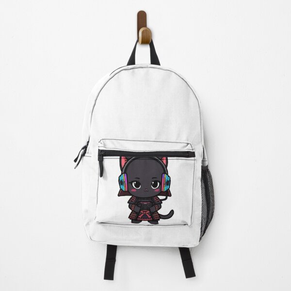 Item preview, Kawaii Samurai Cat Gamer Gift | Cute Black Kitten Gaming Sticker designed and sold by Stylestickers55.