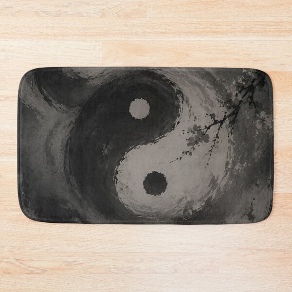 Item preview, Yin Yang Dragon Ink Wash Art | Zen Japanese Sumi-E Wall Decor | Monochrome Spiritual Illustration designed and sold by Dyan4.