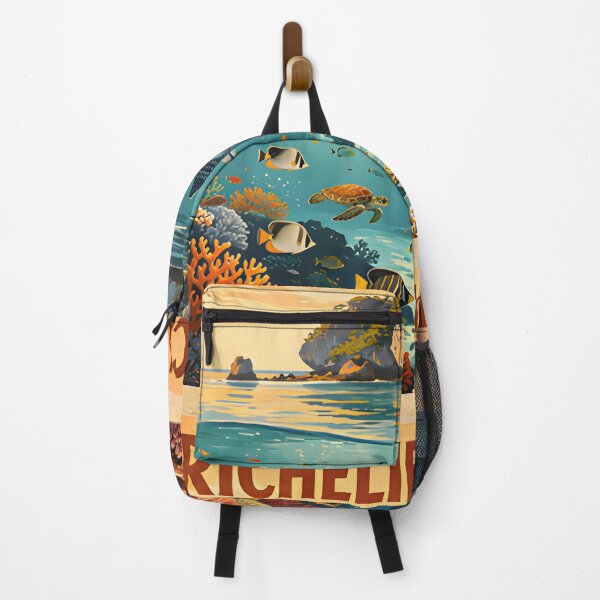 Item preview,  Richelieu Rock Thailand Retro Sunset Travel Poster – Andaman Sea Coastal Artwork designed and sold by Spirit of Siam.