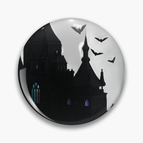 Item preview, Spooky Haunted Mansion with Bats Silhouette designed and sold by DailyDoodlesBySumbul.