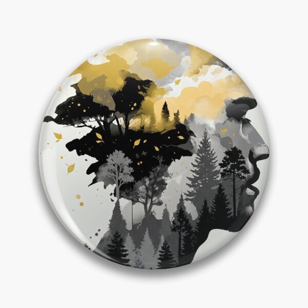 Item preview, Nature Within – Minimalist Double Exposure Man & Forest Art designed and sold by marianka91.