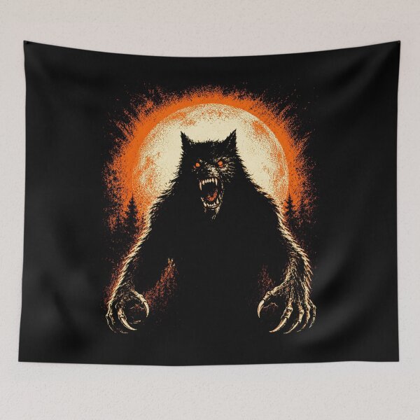 Item preview, Moonlit Werewolf Horror Beast designed and sold by Victor Shadehorn.
