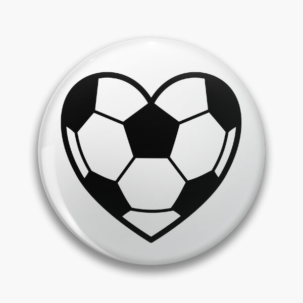 Item preview, Heart Shaped Soccer Ball Silhouette Black  designed and sold by Anne97s.
