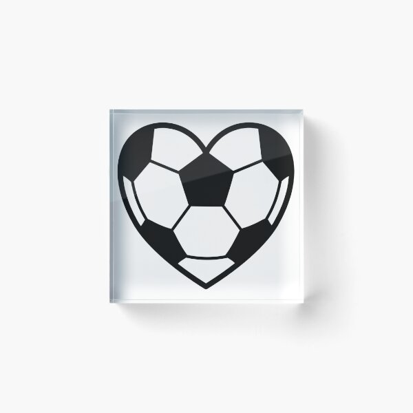 Item preview, Heart Shaped Soccer Ball Silhouette Black  designed and sold by Anne97s.