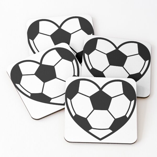 Item preview, Heart Shaped Soccer Ball Silhouette Black  designed and sold by Anne97s.