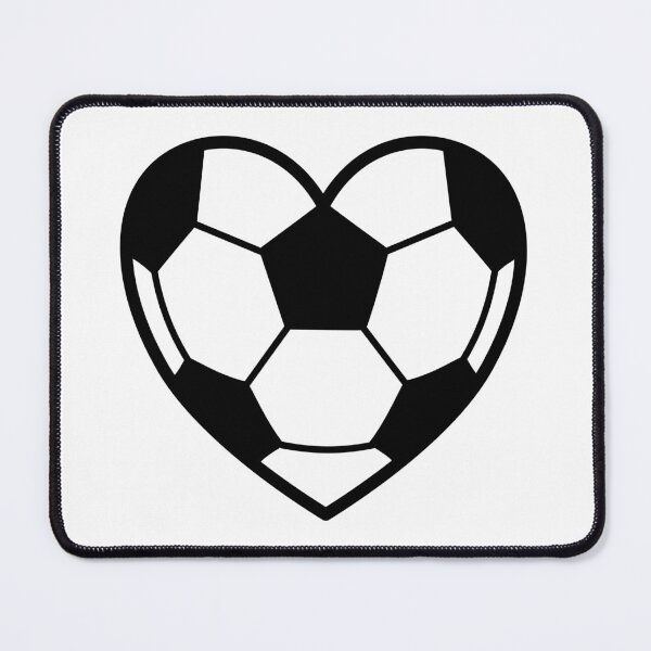 Item preview, Heart Shaped Soccer Ball Silhouette Black  designed and sold by Anne97s.