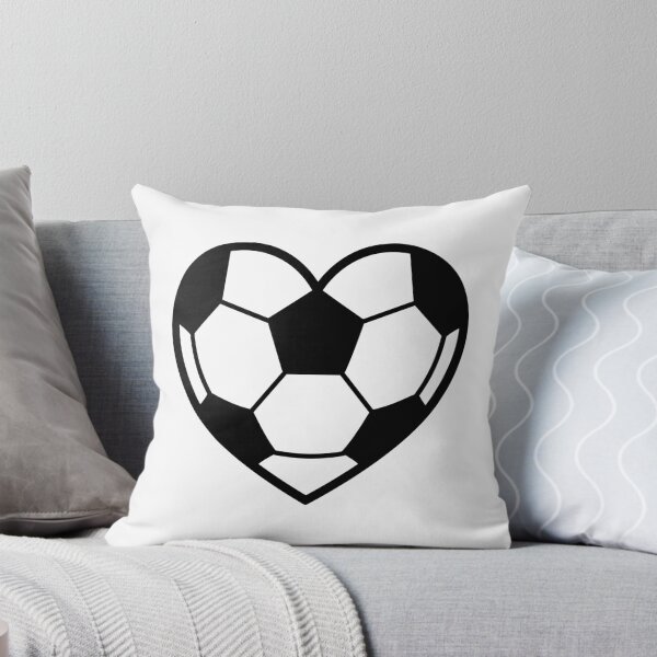 Item preview, Heart Shaped Soccer Ball Silhouette Black  designed and sold by Anne97s.