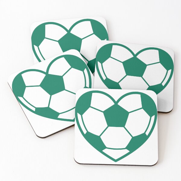 Item preview, Heart Shaped Soccer Ball Silhouette Green designed and sold by Anne97s.