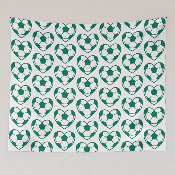 Item preview, Heart Shaped Soccer Ball Silhouette Green designed and sold by Anne97s.