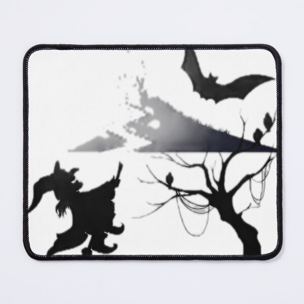 Item preview, Witch and Bats Magical Silhouette designed and sold by DailyDoodlesBySumbul.