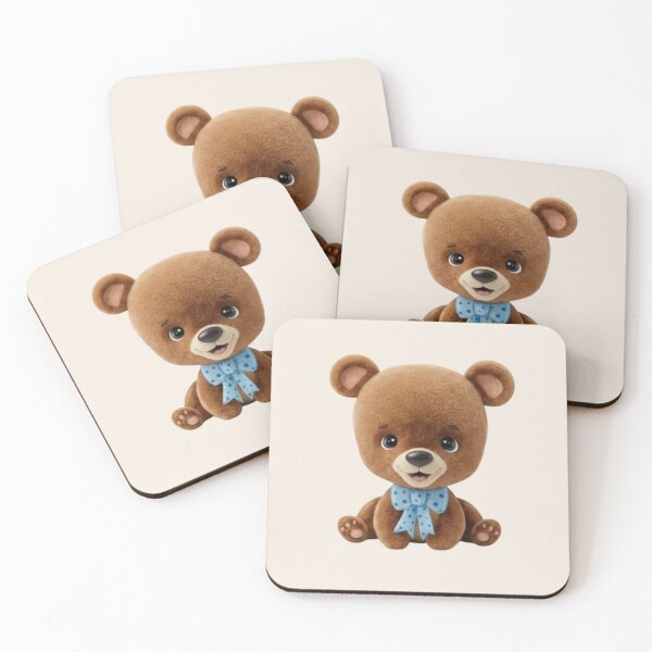 Item preview, Cute Teddy Bear with Blue Bow Tie designed and sold by AdnanoDesigns.