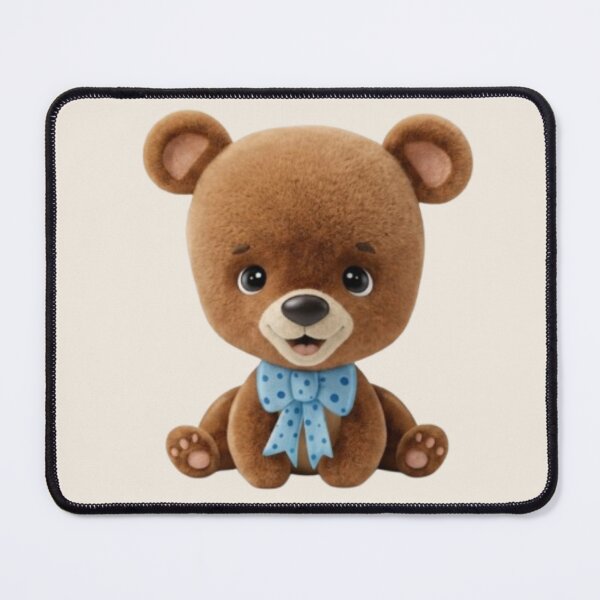 Item preview, Cute Teddy Bear with Blue Bow Tie designed and sold by AdnanoDesigns.