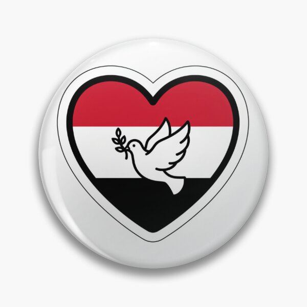 Item preview, Free Yemen Dove Heart Peace Solidarity Sticker designed and sold by Potatoxzari.