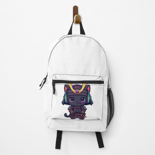 Item preview, Samurai Cat Gaming Sticker | Cute Kawaii Black Kitten with RGB Headset designed and sold by Stylestickers55.