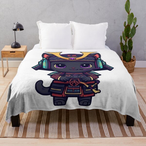 Item preview, Samurai Cat Gaming Sticker | Cute Kawaii Black Kitten with RGB Headset designed and sold by Stylestickers55.