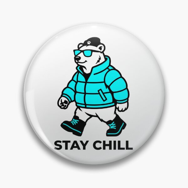 Item preview, Aesthetic Polar Bear Beanie Neon Blue Pop Sticker designed and sold by Mr-wow.