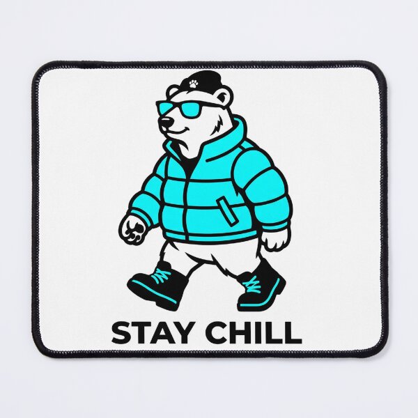 Item preview, Aesthetic Polar Bear Beanie Neon Blue Pop Sticker designed and sold by Mr-wow.