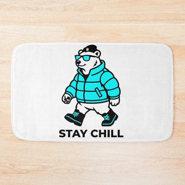 Item preview, Aesthetic Polar Bear Beanie Neon Blue Pop Sticker designed and sold by Mr-wow.