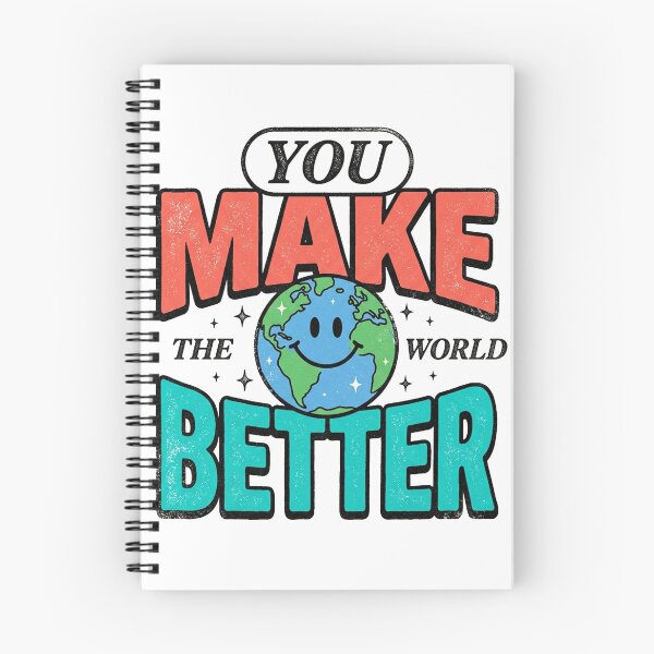 Item preview, You Make The World Better — Retro Globe Typography designed and sold by PlushFutura.
