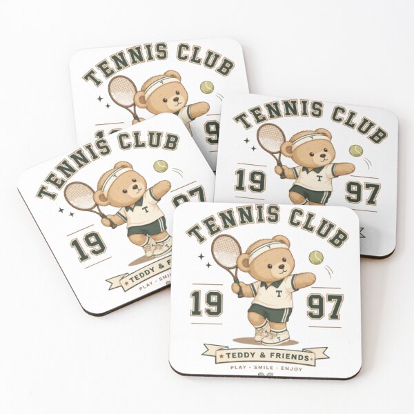 Item preview, Vintage Teddy Tennis Club Cute Bear Tennis Player Retro Sports Aesthetic designed and sold by AveniaOficial.
