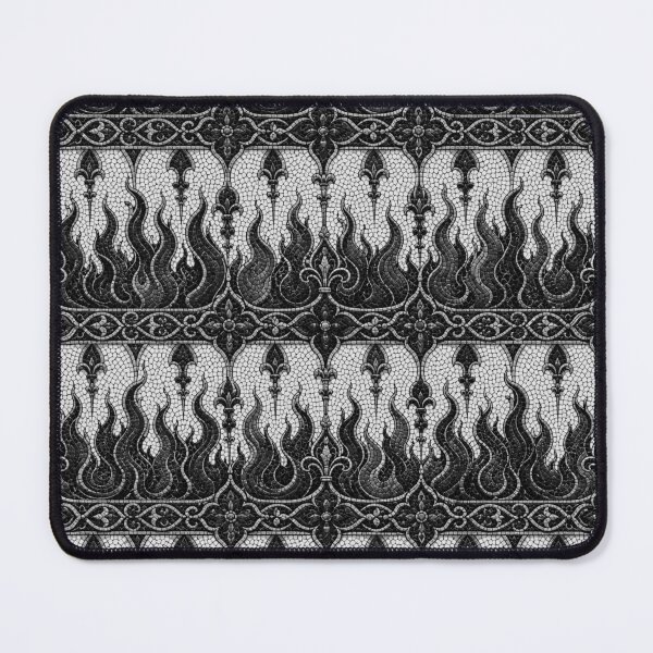 Item preview, Monochrome Gothic Fire Mosaic - Modern Dark Abstract Pattern designed and sold by cabuks.