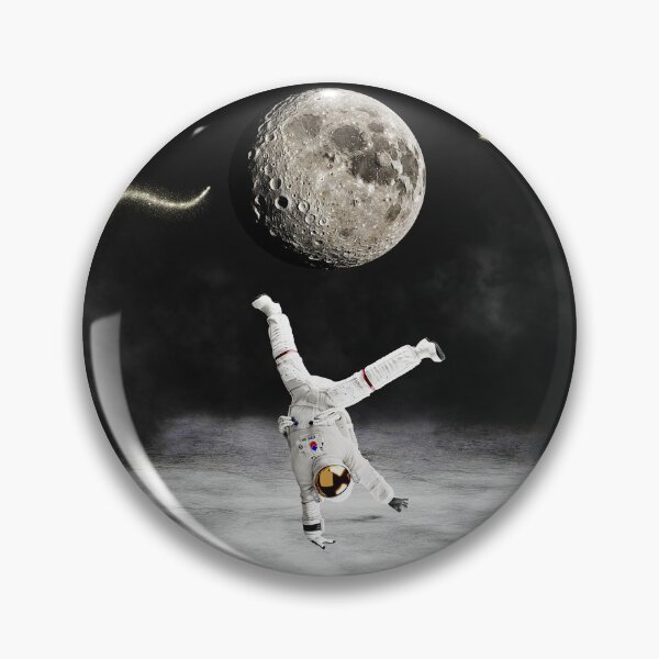 Item preview, Astronaut doing a breakdance on the moon  designed and sold by FahdSpaceArt.