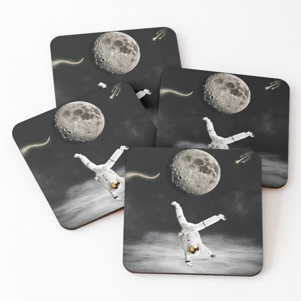 Item preview, Astronaut doing a breakdance on the moon  designed and sold by FahdSpaceArt.