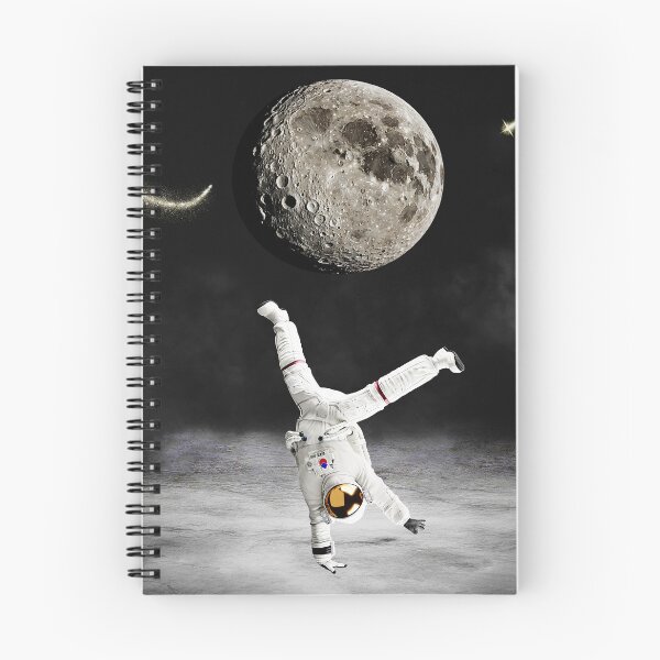 Item preview, Astronaut doing a breakdance on the moon  designed and sold by FahdSpaceArt.