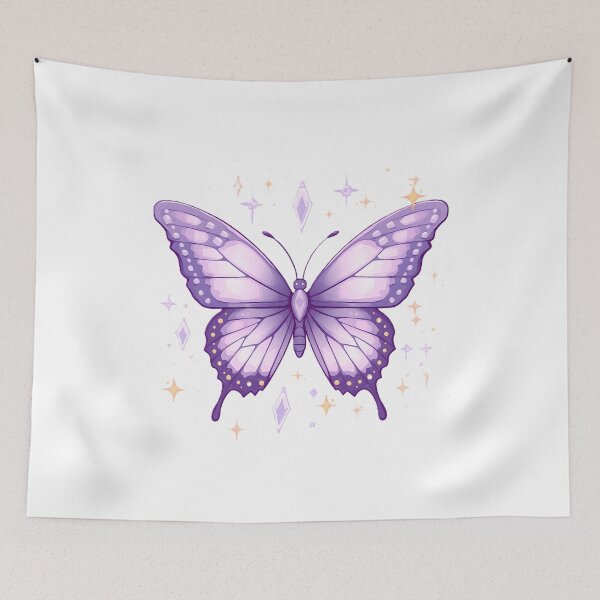 Item preview, Purple Butterfly Sticker | Lavender Butterfly Celestial Aesthetic Art designed and sold by dreamz-world.