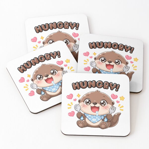 Item preview, Hungry Otter Animal Clipart designed and sold by KJackArtwork.