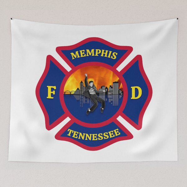 Item preview, Memphis Fire Department - Fire Skyline and Elvis designed and sold by BerlinerKatzen.