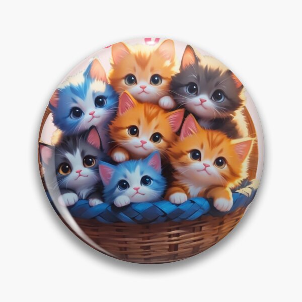 Item preview, Purr-fectly Adorable Kittens in a Basket — Cute Cat Lover Gift designed and sold by Madhav Creations Studio.