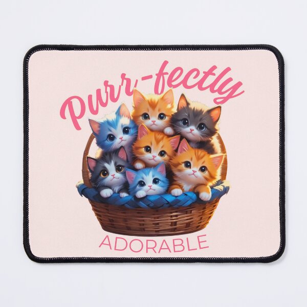 Item preview, Purr-fectly Adorable Kittens in a Basket — Cute Cat Lover Gift designed and sold by Madhav Creations Studio.