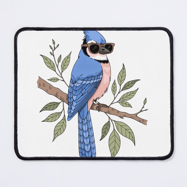 Item preview, Cool Blue Jay Wearing Sunglasses On Branch designed and sold by DariaOltes.