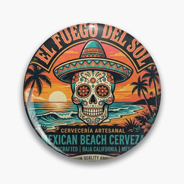 Artikelvorschau, El Fuego Del Sol mexikanischer Strand Cerveza entworfen und verkauft von We Got Sol.