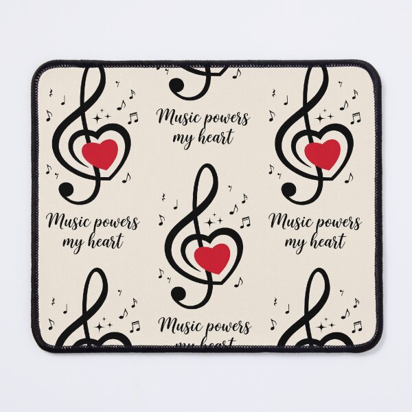 Item preview, Music Powers My Heart - Vintage Treble Clef & Musical Notes Graphic designed and sold by Tokraz-art.