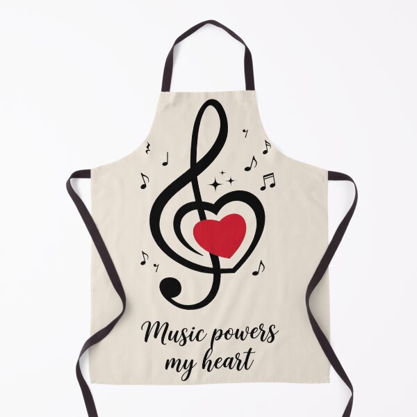 Item preview, Music Powers My Heart - Vintage Treble Clef & Musical Notes Graphic designed and sold by Tokraz-art.