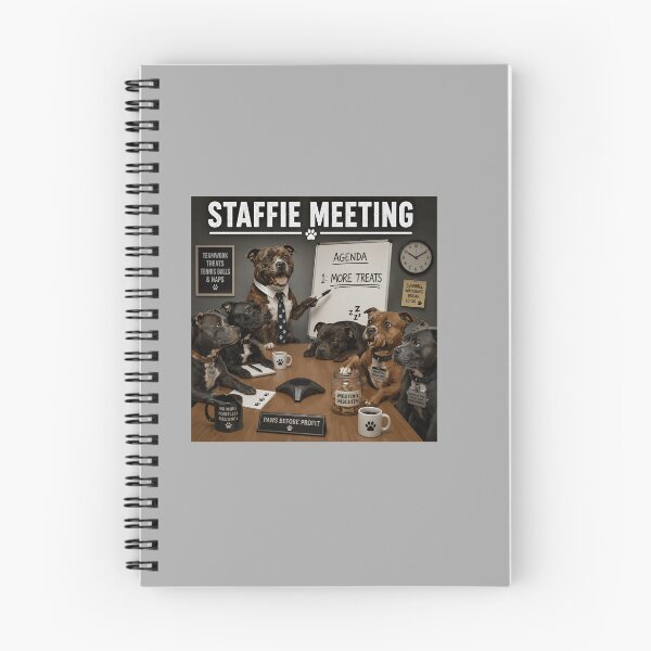 Item preview, Staffie Meeting Funny Staffordshire Bull Terrier Office designed and sold by Hornace88studio.