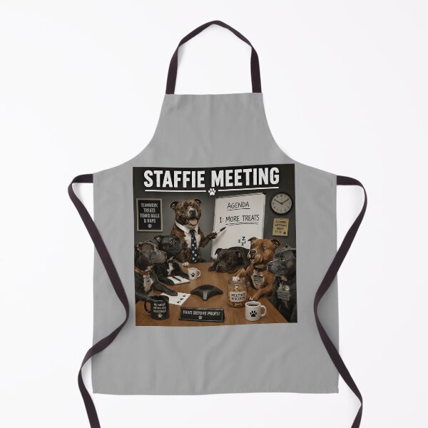 Item preview, Staffie Meeting Funny Staffordshire Bull Terrier Office designed and sold by Hornace88studio.